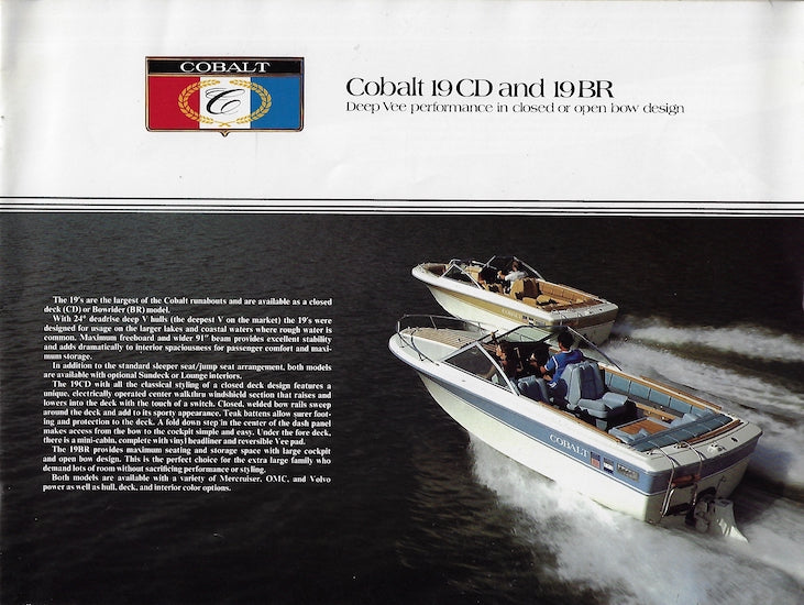 Cobalt 1982 Brochure