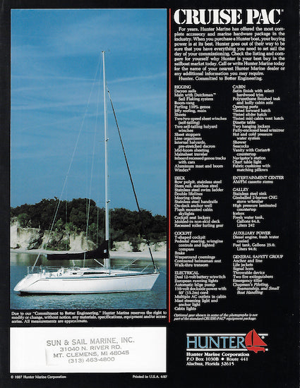 Hunter 35 Legend Brochure – SailInfo I boatbrochure.com