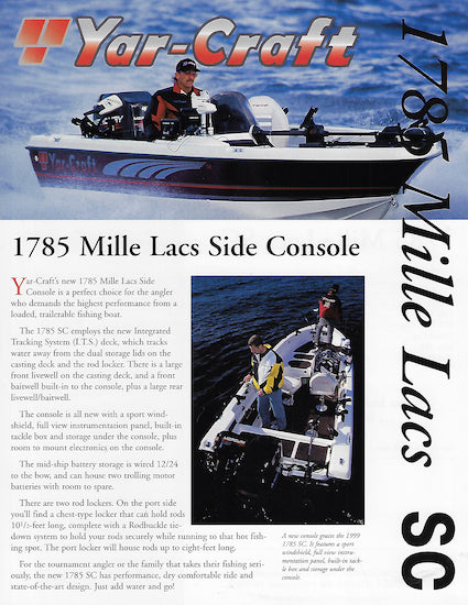 Yar-Craft 1785 Mille Lacs Side Console Brochure