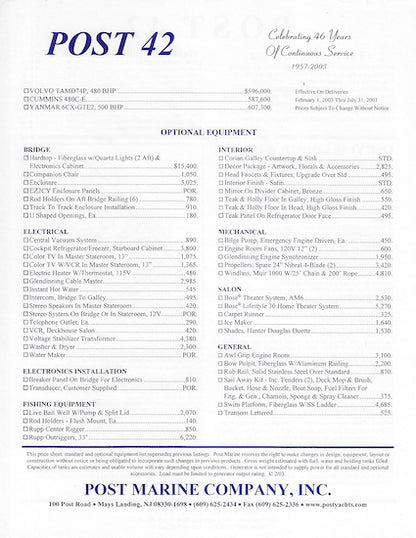 Post 42 Brochure