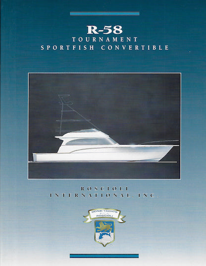 Roscioli Donzi R-58 Specification Brochure