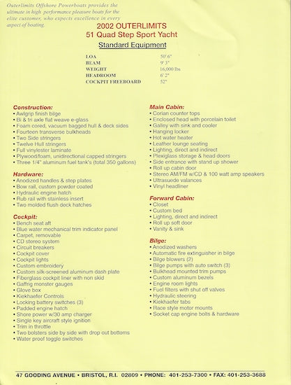 Outerlimits 51 Brochure