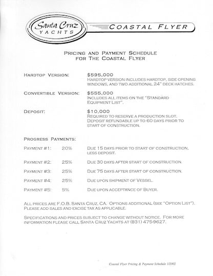 Santa Cruz Coastal Flyer Brochure