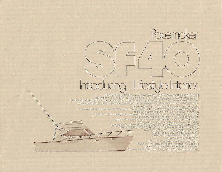 Pacemaker 40 Sport Fisherman Brochure