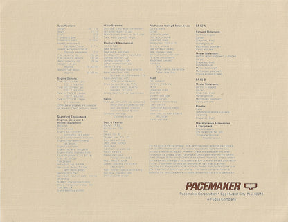 Pacemaker 40 Sport Fisherman Brochure