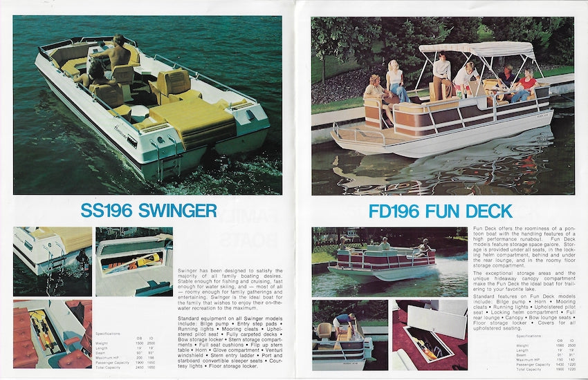 Hurricane 1979 Pontoon Brochure