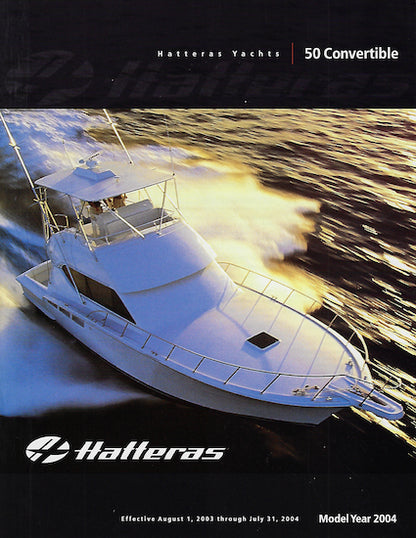 Hatteras 50 Convertible Specification Brochure