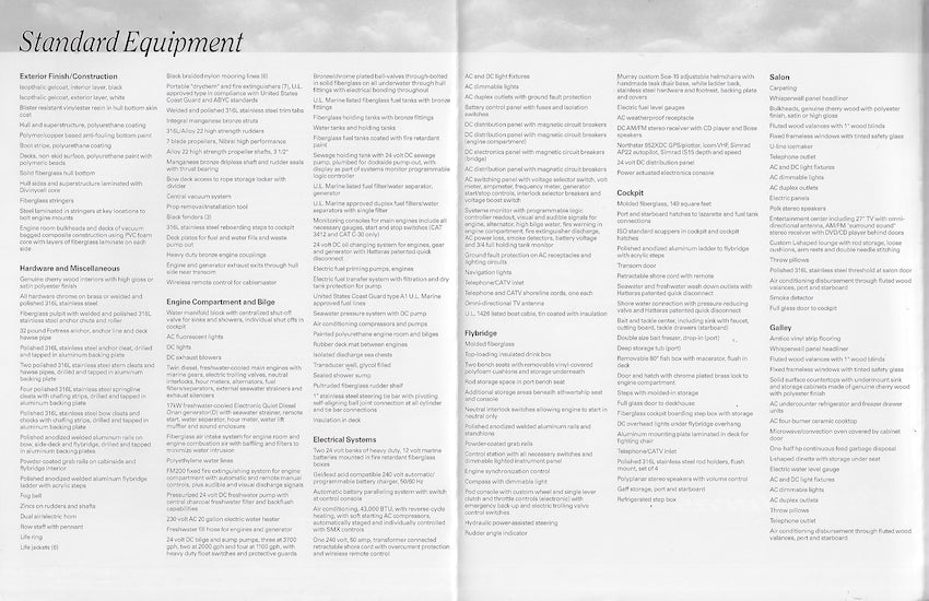 Hatteras 54 Convertible Specification Brochure – SailInfo I ...
