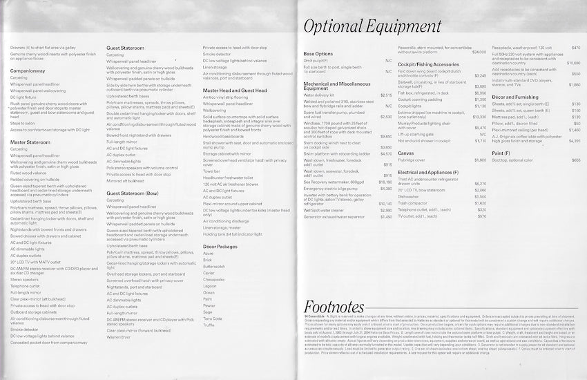 Hatteras 54 Convertible Specification Brochure – SailInfo I ...