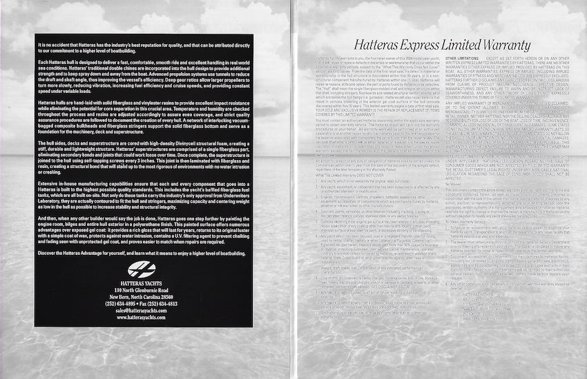 Hatteras 54 Convertible Specification Brochure – SailInfo I ...