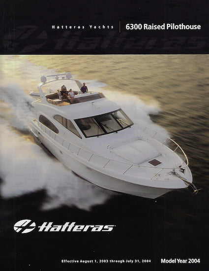 Hatteras 6300 Raised Pilothouse Specification Brochure