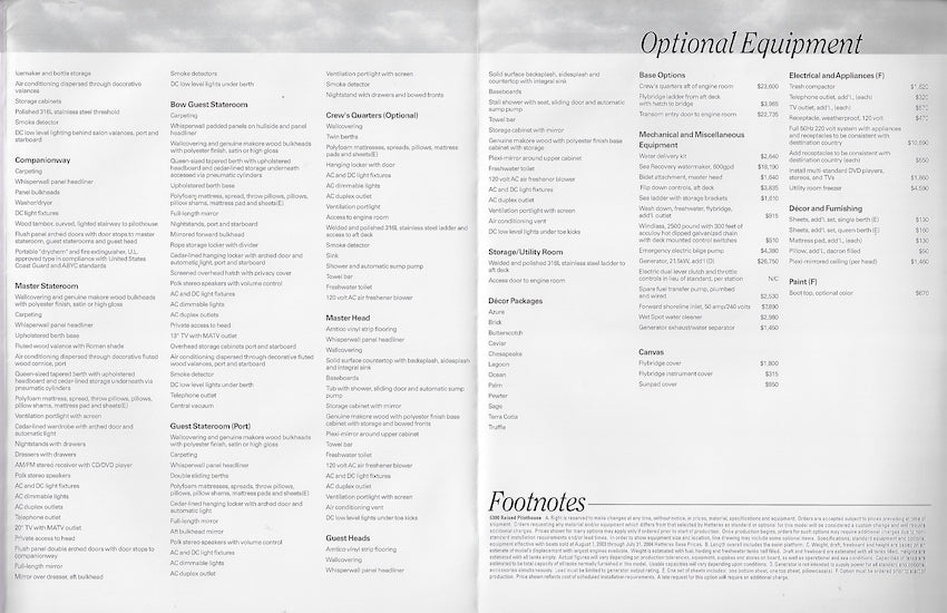 Hatteras 6300 Raised Pilothouse Specification Brochure