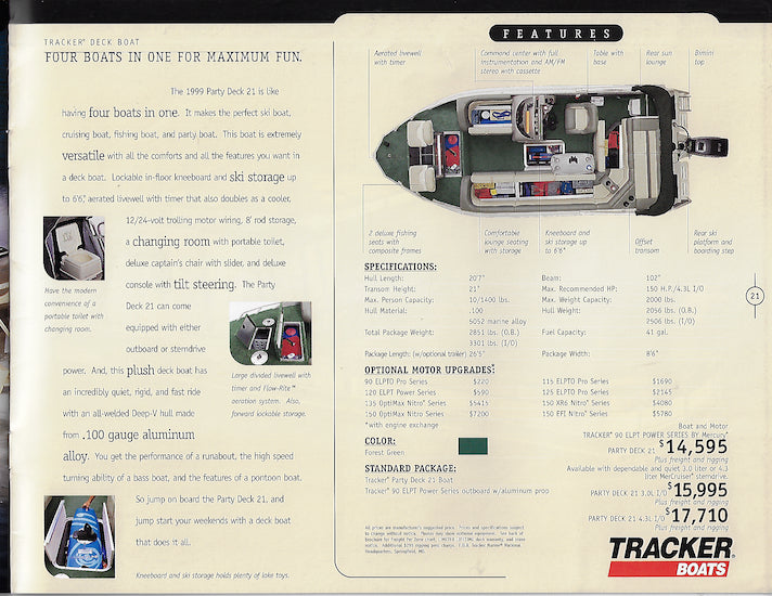 Sun Tracker 1999 Brochure