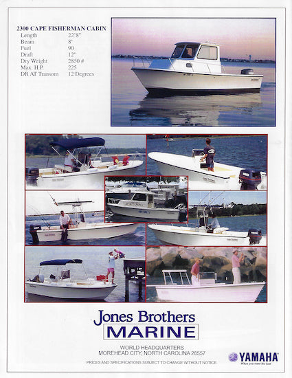 Jones Brothers Cape Fisherman Brochure