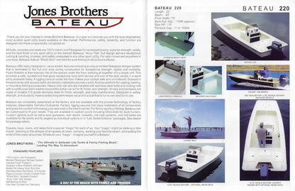 Jones Brothers Bateaux Brochure