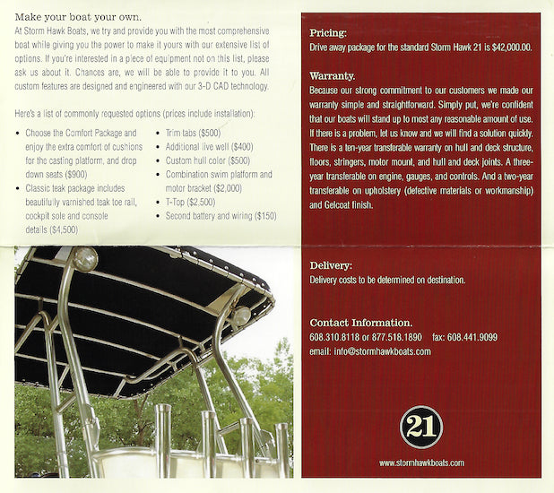Storm Hawk 21 Brochure