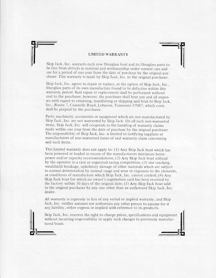 Skip Jack Hustler Brochure