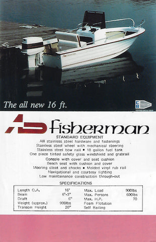 Alcar 16 Fisherman Brochure