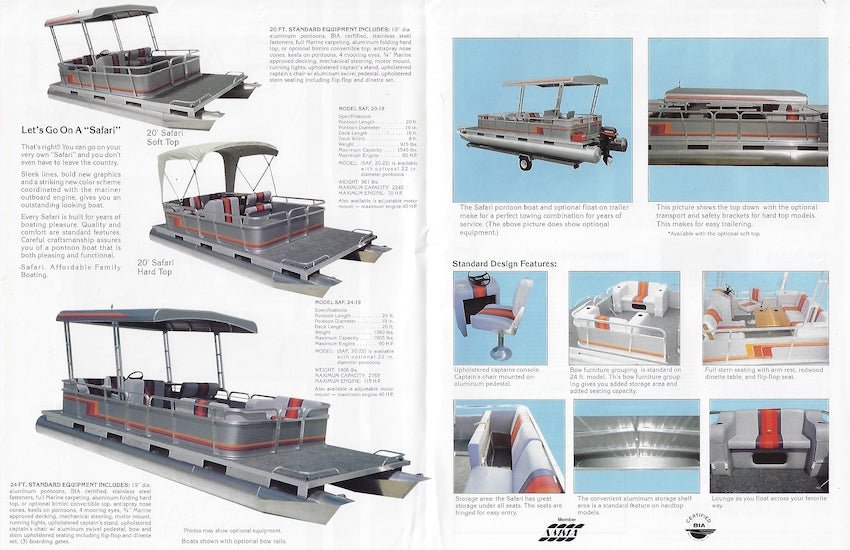 Safari 1987 Pontoon Brochure