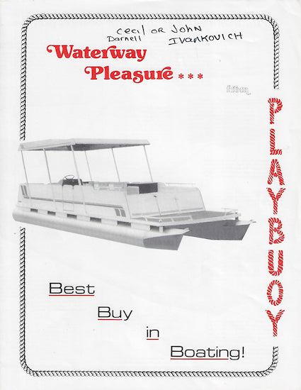 Playbuoy 1982 Pontoon Brochure