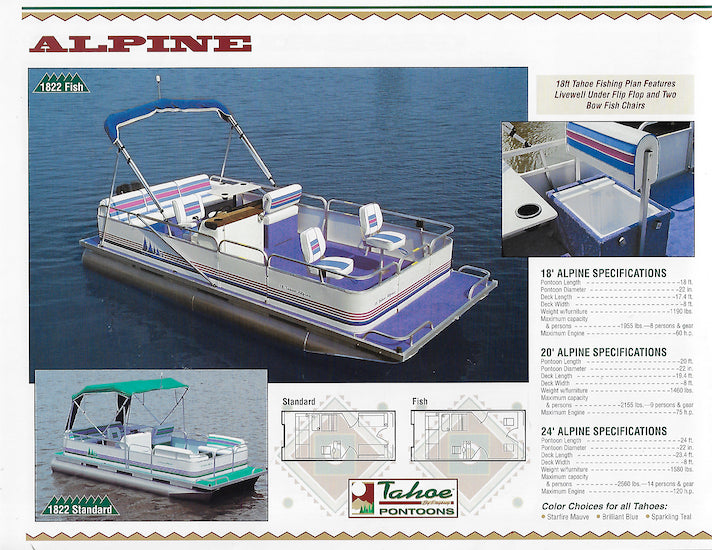 Tahoe 1996 Pontoon Brochure