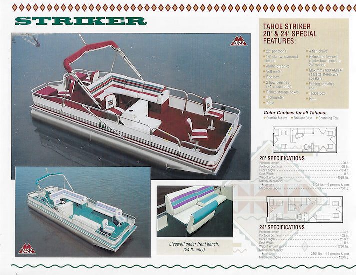 Tahoe 1996 Pontoon Brochure