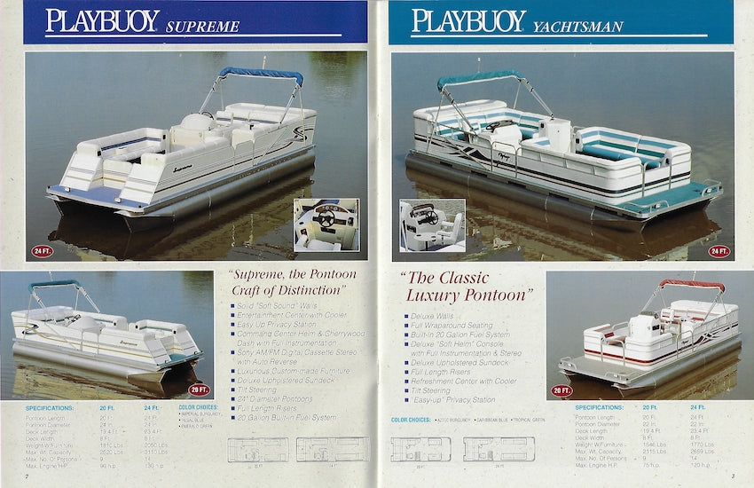 Playbuoy 1995 Pontoon Brochure