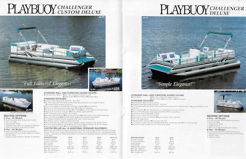 Playbuoy 1994 Pontoon Brochure