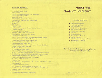 Playbuoy Houseboat 40BR Brochure