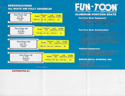 Muncie 1980s Fun-Toon Pontoon Brochure