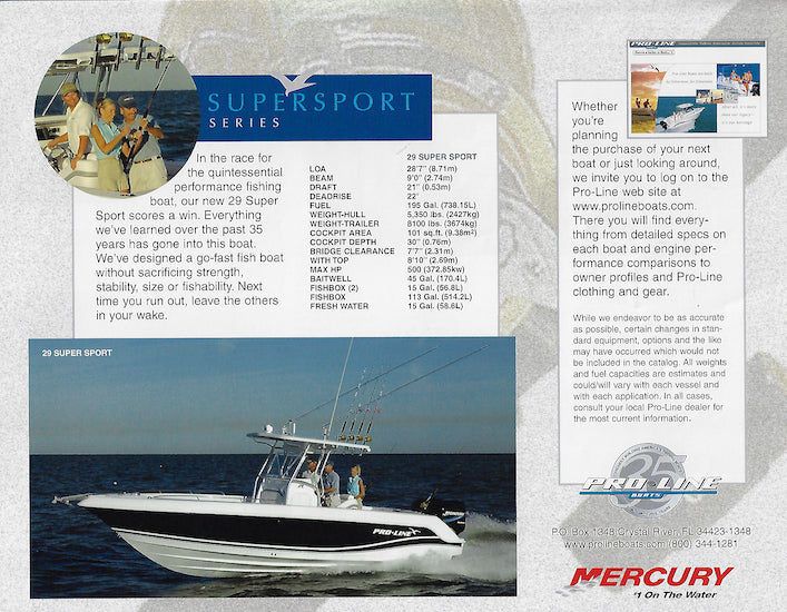 Pro Line 2004 Poster Brochure