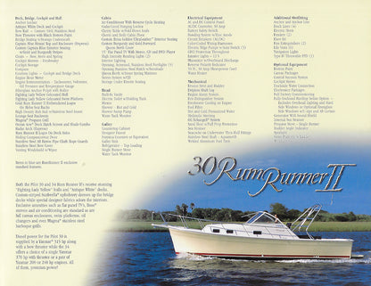 Mainship Rum Runner II Brochure