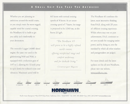 Nordhavn 43 Launch Brochure