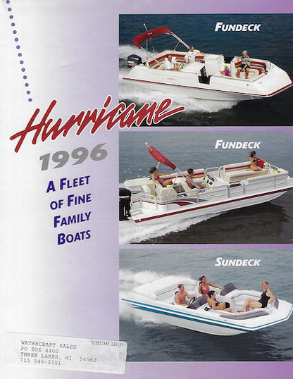 Hurricane 1996 Deck Boat Poster Brochure