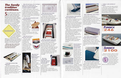 Hurricane 1996 Deck Boat Poster Brochure