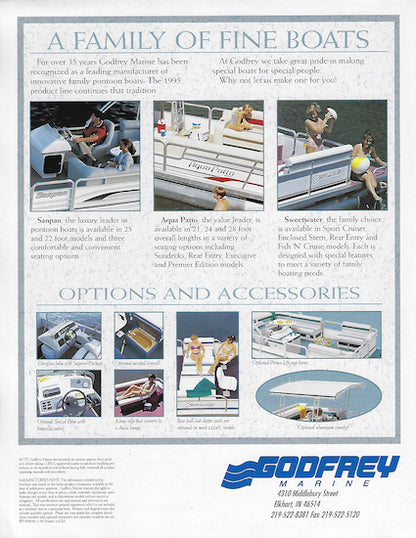 Godfrey 1995 Pontoon Poster Brochure
