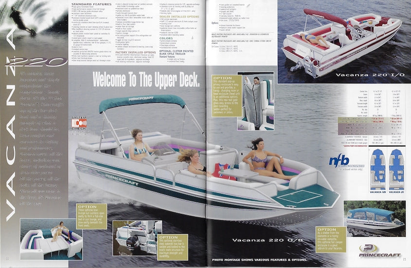 Princecraft 1998 Pontoon & Deck Boats Brochure