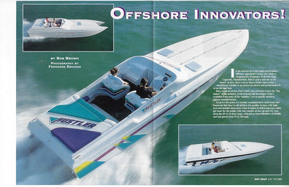 Hustler 32 Sport Hot Boat Magazine Reprint Brochure