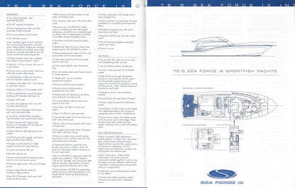Sea Force IX 76.5 Convertible Specification Brochure