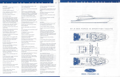 Sea Force IX 81.5 Convertible Specification Brochure