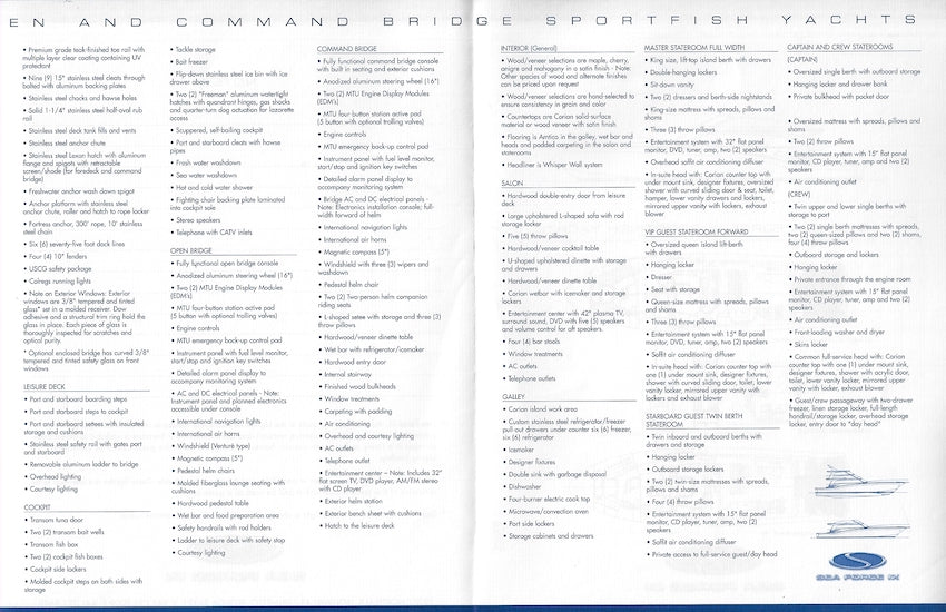 Sea Force IX 81.5 Convertible Specification Brochure