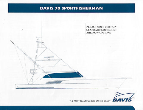 Buddy Davis 70 Sportfisherman Specification Brochure