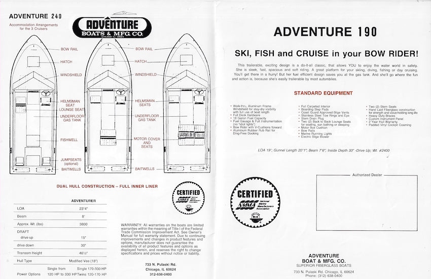 Adventure Boats Brochure Package