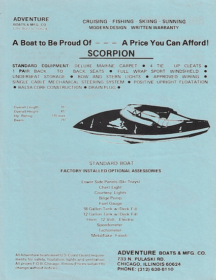 Adventure Boats Brochure Package