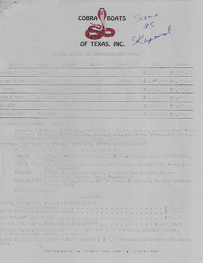 Cobra Brochure