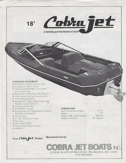 Cobra Jet 18 Brochure