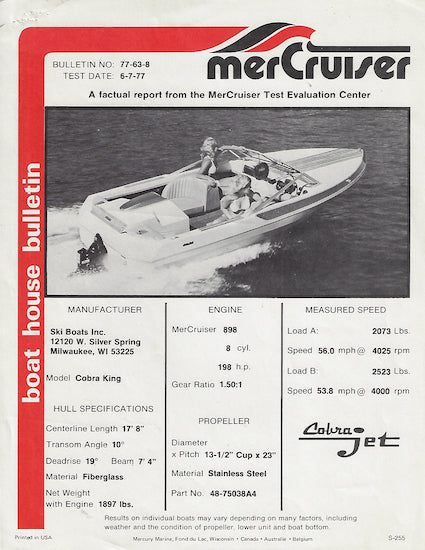 Cobra Jet 18 Brochure