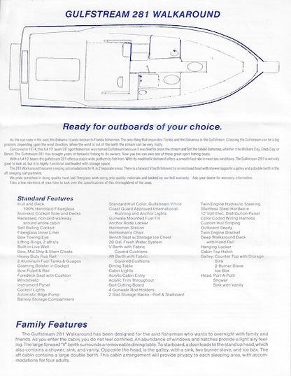 Gulfstream Boat Brochure Package