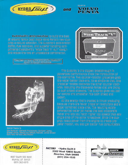 Hydroswift 1980s Brochure