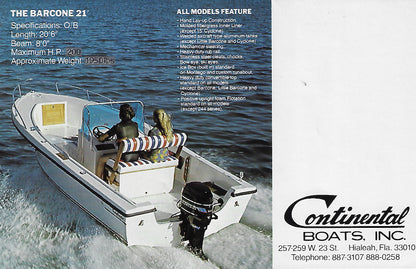 Continental 1980s Boat Brochure